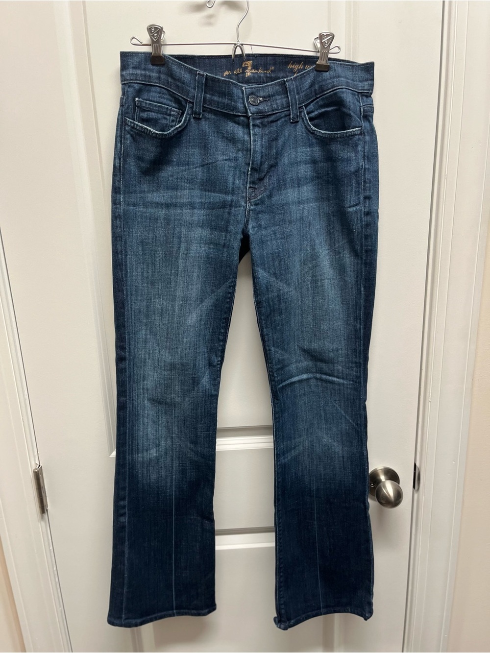 7 For All Mankind Jeans Women’s Size 29 High-Waist Bootcut Dark Blue Classic